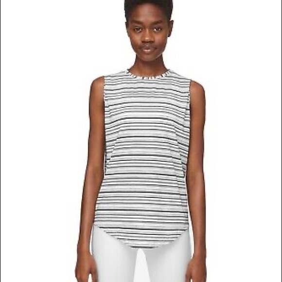 Lululemon Brunswick Muscle tank. Black/white striped